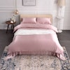 4PCS 22 Momme Seamless Silk Bedding Sheets Duvet Cover Pillowcases Set Color