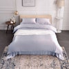 4PCS 22 Momme Seamless Silk Bedding Sheets Duvet Cover Pillowcases Set Color