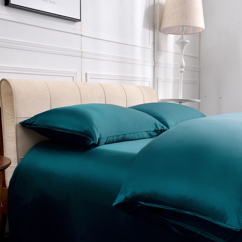 3PCS 19 Momme Silk Duvet Cover Pillowcases Set