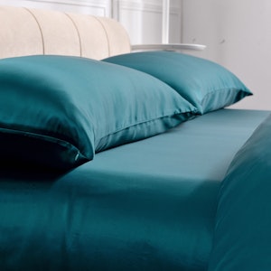 3PCS 19 Momme Silk Duvet Cover Pillowcases Set