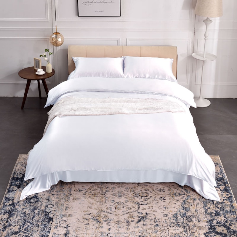 3PCS 19 Momme Silk Duvet Cover Pillowcases Set