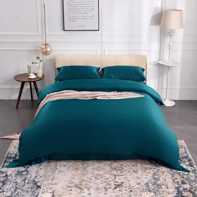 3PCS 22Momme Silk Duvet Cover Pillowcases Set
