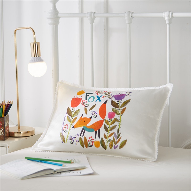 Kids Cute Printed Envelope Silk Pillowcase One Side Silk RachelSilk