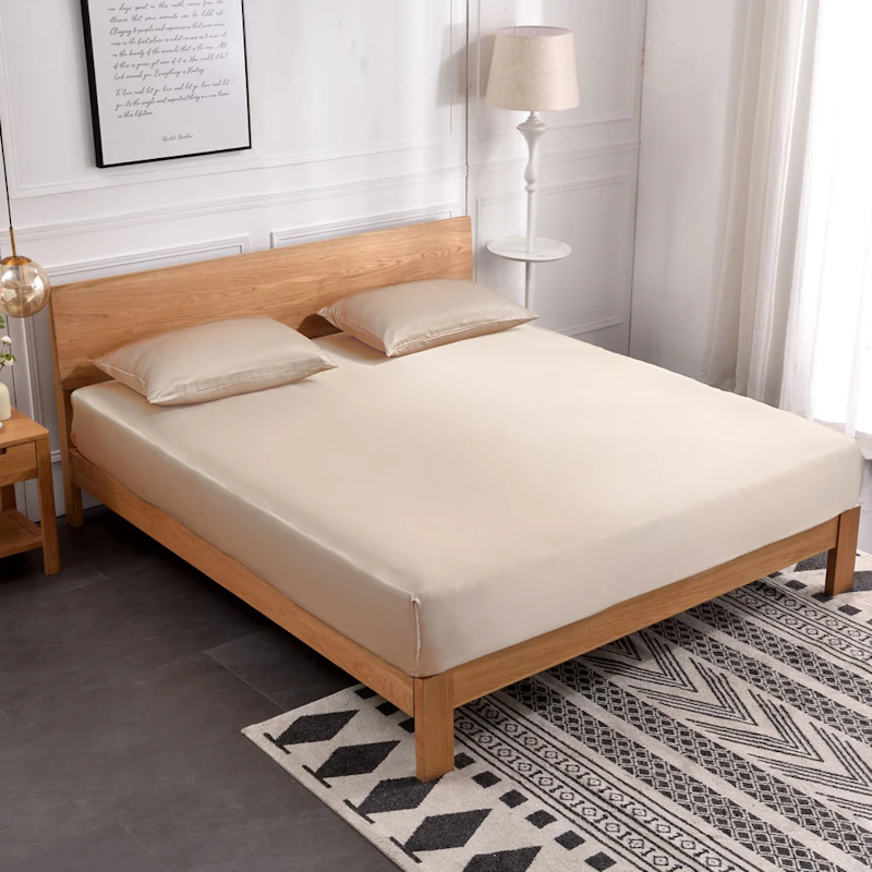 3PCS 19 Momme Silk Fitted Sheet Pillowcases Set	