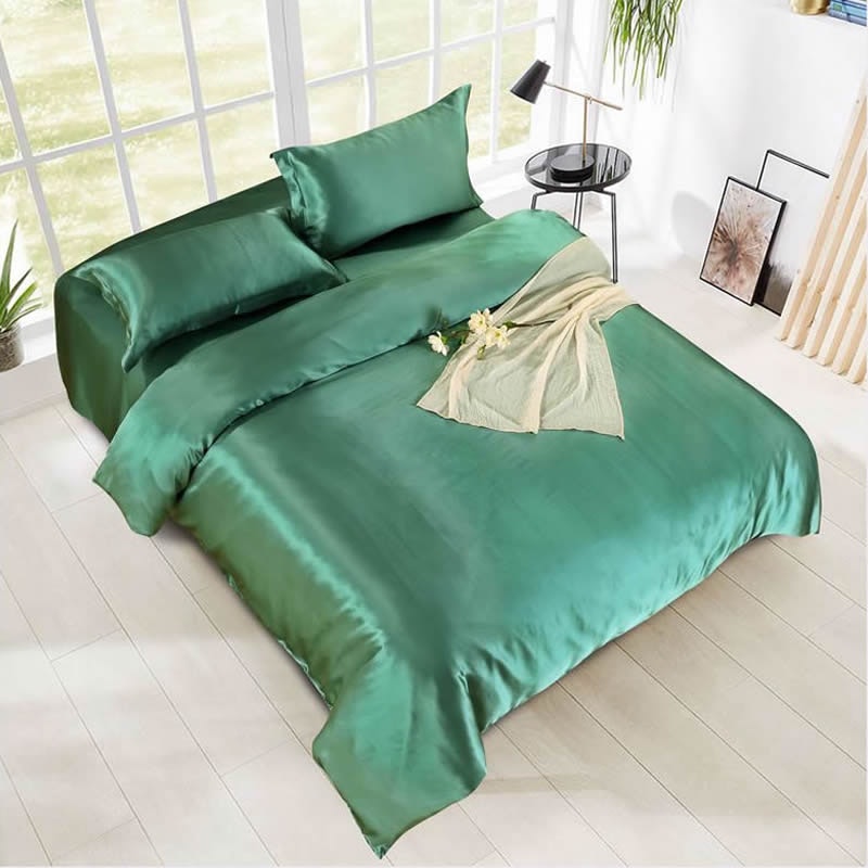 19 Momme 4PCS Seamless Silk Bedding Sets Solid Color