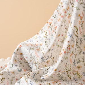 1PC 19 Momme Floral Print Silk Pillowcase