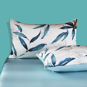 4PCS Original Designed Floral Printed Silk Bedding Set