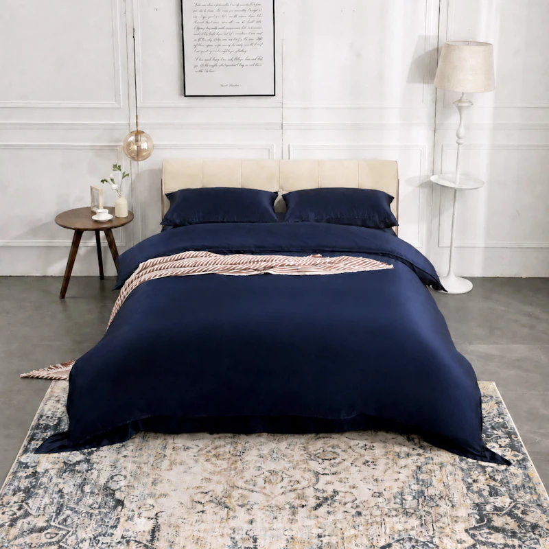 3PCS 19 Momme Silk Duvet Cover Pillowcases Set