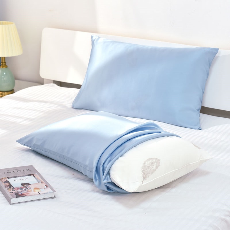 1PC 19 Momme Zippered Silk Pillowcase