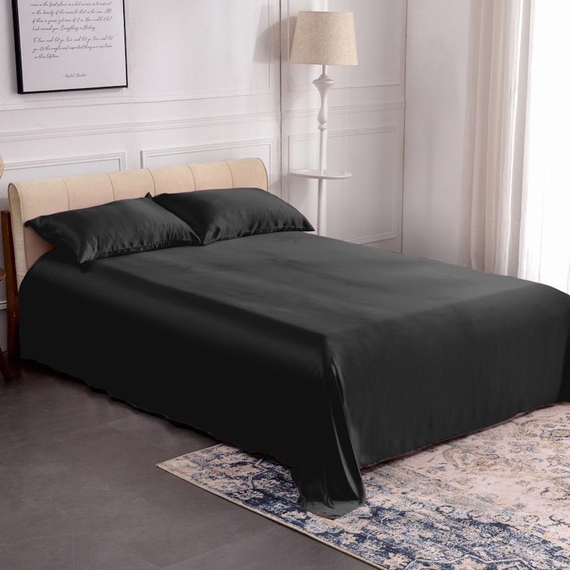 3PCS 19 Momme Silk Flat Sheet Pillowcases Set