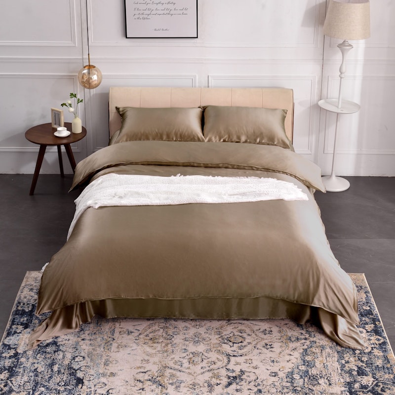 3PCS 25 Momme Silk Duvet Cover Pillowcases Set