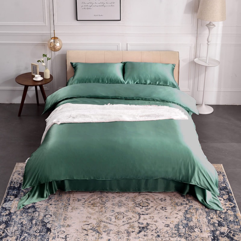 4PCS 25 Momme Silk Sheets Duvet Cover Pillowcases Set