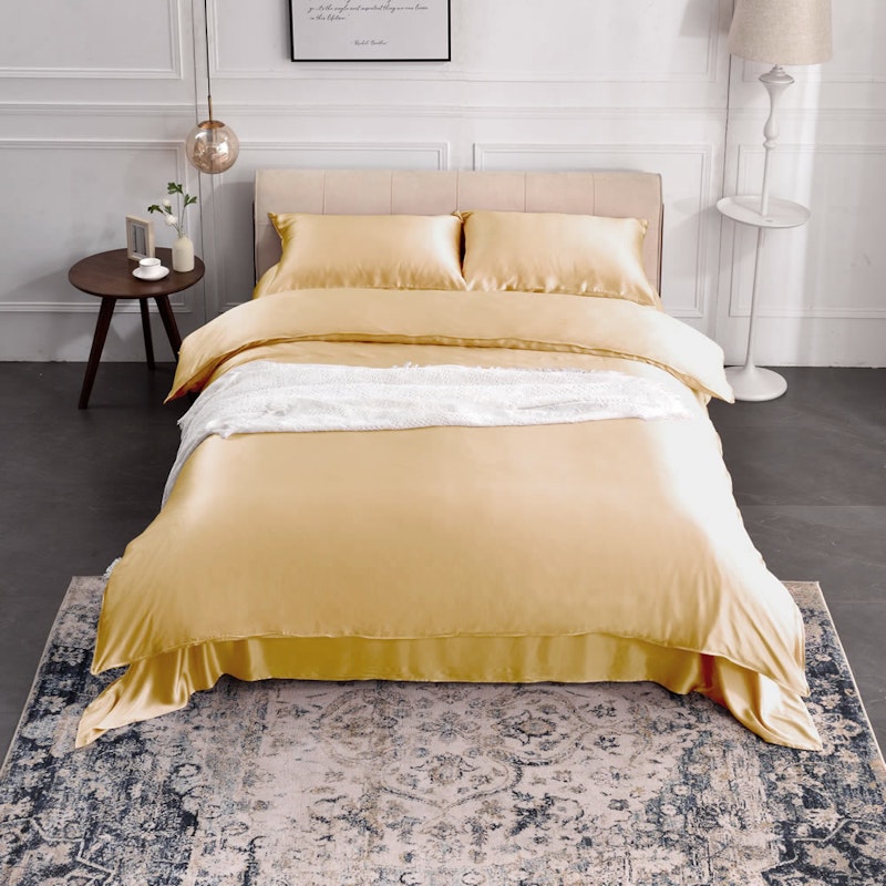 3PCS 30 Momme Silk Duvet Cover Pillowcases Set