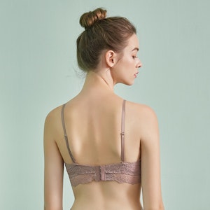 Glamorous Silk Bra With Lace Trim