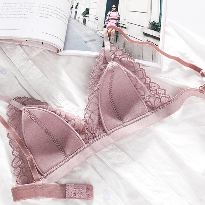 Ligthly Padded Wireless Silk Triangle Bra
