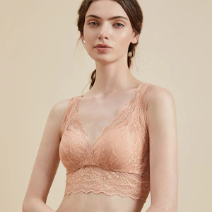 [CLEARANCE] Luxurious Lacy Silk Vest Bra
