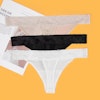 [CLEARANCE] Sexy Mid Waist Lacy Silk Thong Panties Color