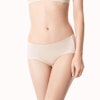 [CLEARANCE] Women Mid Waist Simple Cutting Silk Panty Color