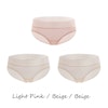 3 Pack Women Silk Knit Panties Lacy Middle Waist Color