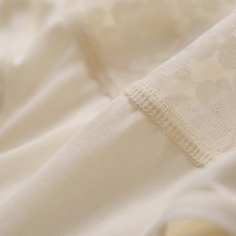 3 Pack Women Silk Knit Panties Lacy Middle Waist