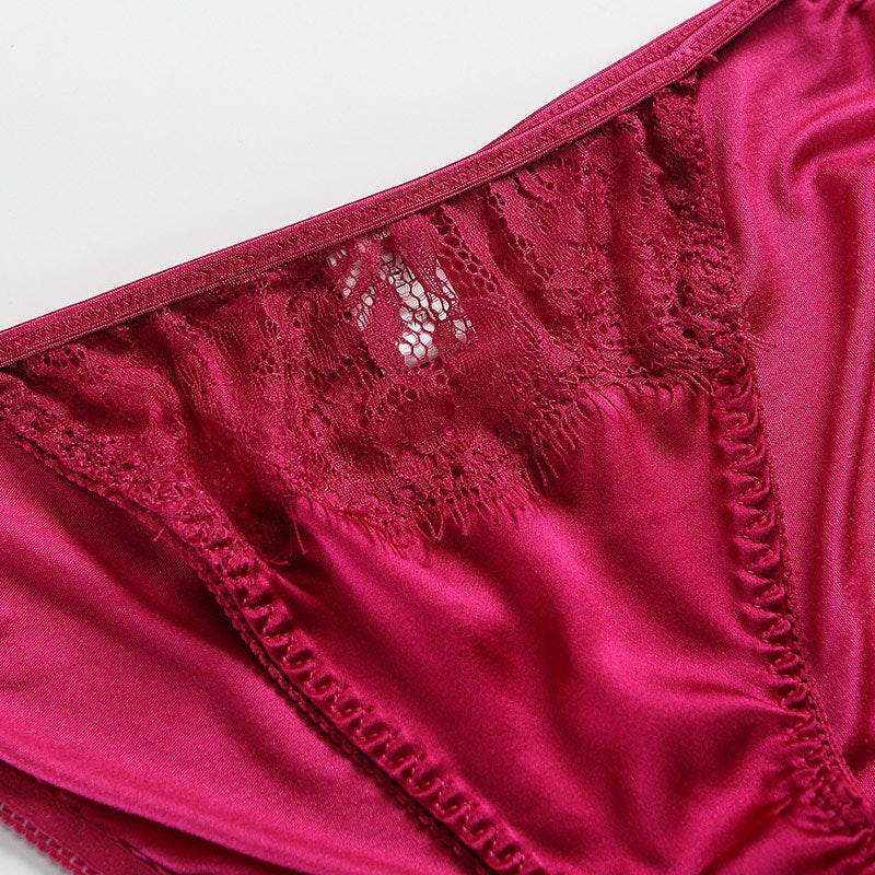 Sexy Silk Thong Panty With Lace