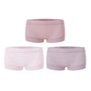 3 Pack Women Mid Waist Silk Panties With Lace Color