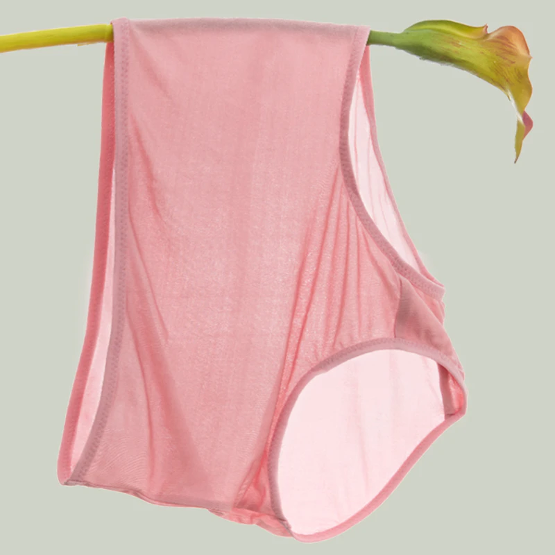 3 Pack Women Basic High Waist Silk Panties