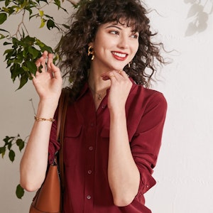 Classic Silk Shirt With Pockets