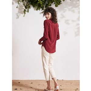 Classic Silk Shirt With Pockets