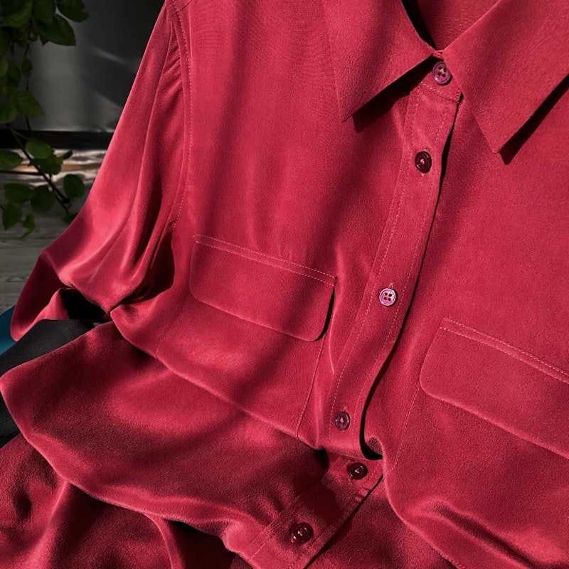 Classic Silk Shirt With Pockets