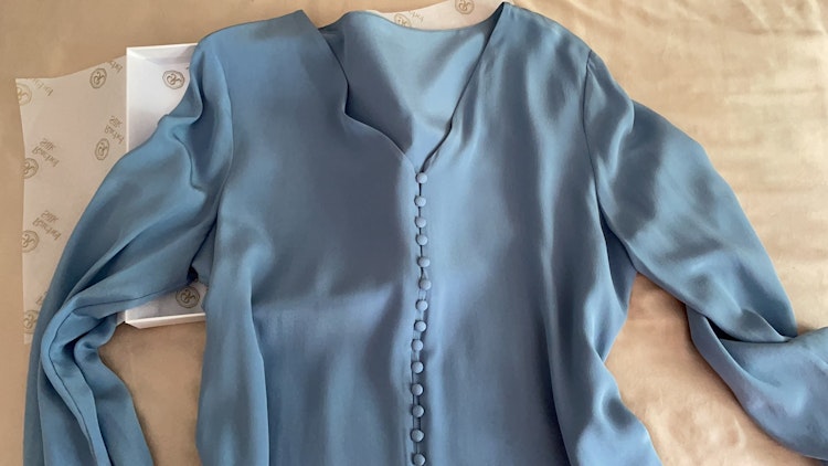 Latacia Silk Joie Latacia Bell Sleeve Blouse Double Layer