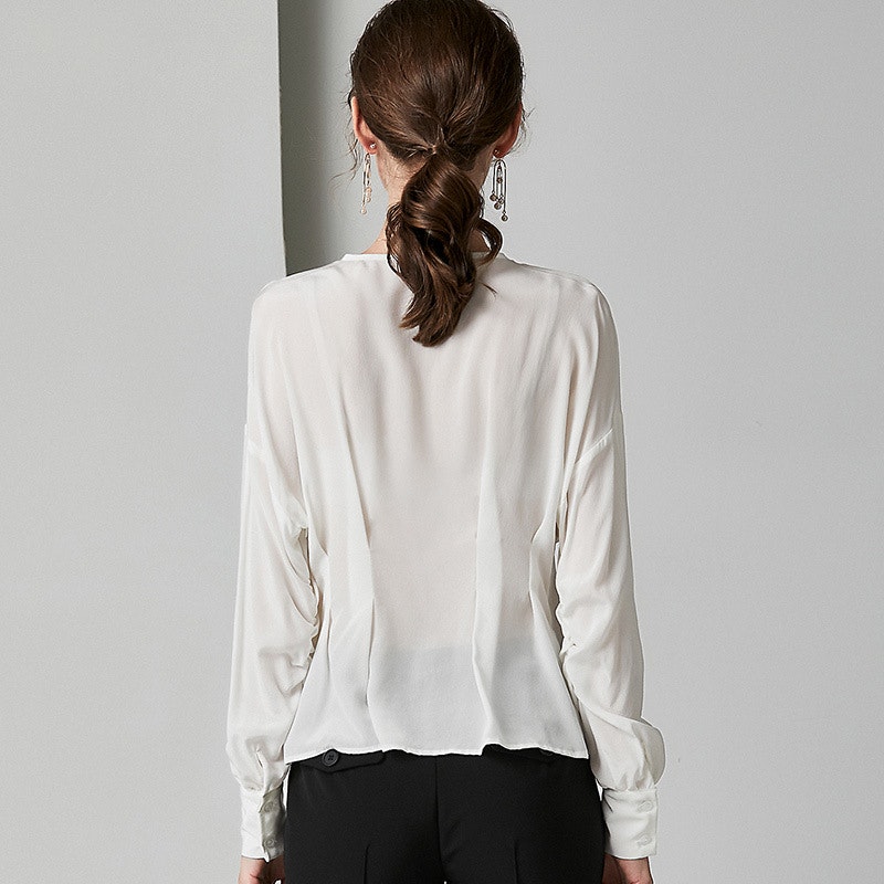 collarless ladies shirt