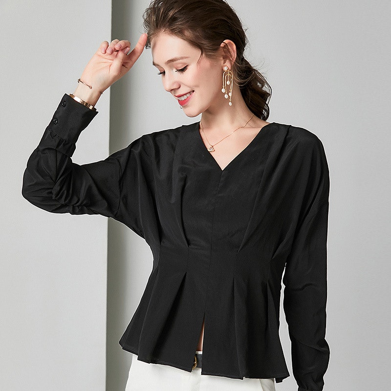 collarless ladies shirt