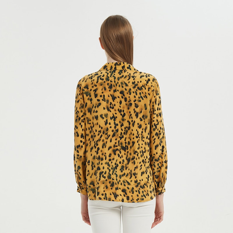 Classic Leopard Silk Shirt