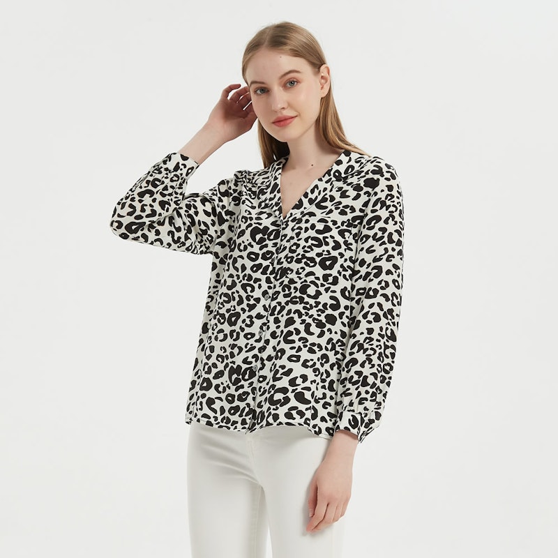 Classic Leopard Silk Shirt