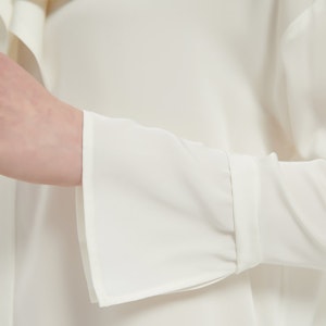 Elegant Women Bow-Tie Neck Silk Blouse