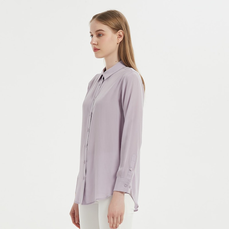 Women Versatile Long-Sleeved Everyday Silk Blouse, RachelSilk