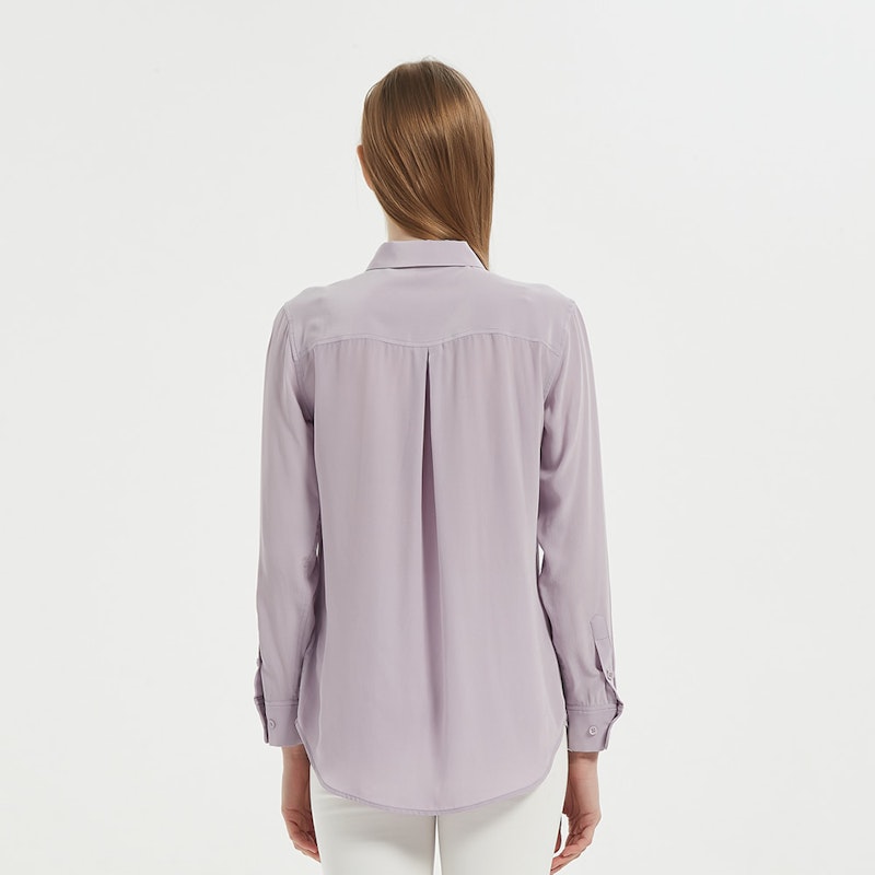 Women Versatile Long-Sleeved Everyday Silk Blouse