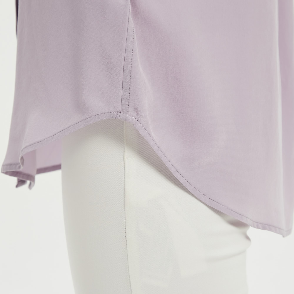 Women Versatile Long-Sleeved Everyday Silk Blouse detail Image