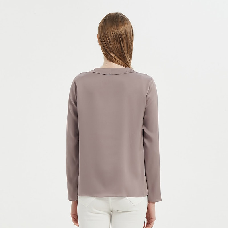 Women Stylish Ruffled Pull Over Silk Shirt