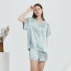 16 Momme Loose Short Silk Pajama Set Color