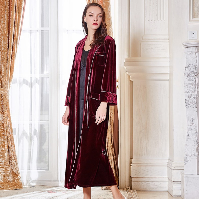 RachelSilk Chic Full Length Velvet Silk Robe RachelSilk United States