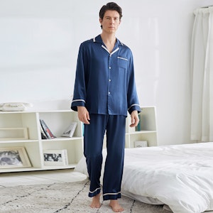 Men's Classic Couple Matching Silk Pajamas