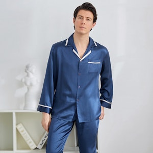 Men's Classic Couple Matching Silk Pajamas