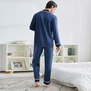 Men's Classic Couple Matching Silk Pajamas