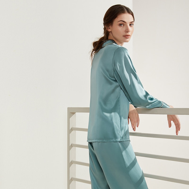 22 Momme Women's Full Length Classic Silk Pajamas