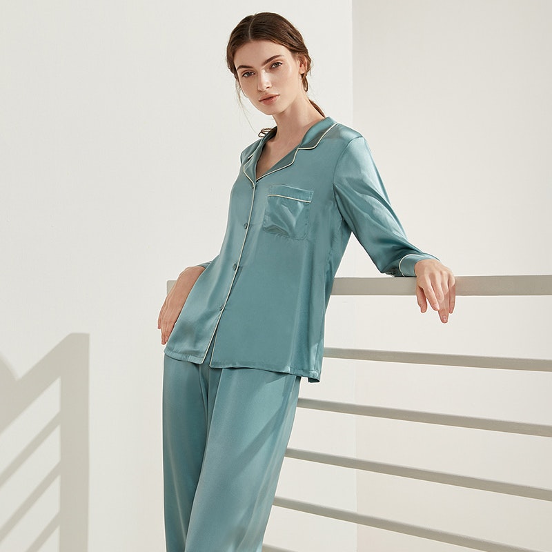 22 Momme Women's Full Length Classic Silk Pajamas