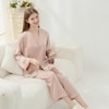 Simple Style Collarless Silk Pajamas for Women Color