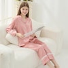 Women Silk Pajamas with Lace Color