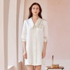 Women Silk Nightshirt With Puff Sleeves Color